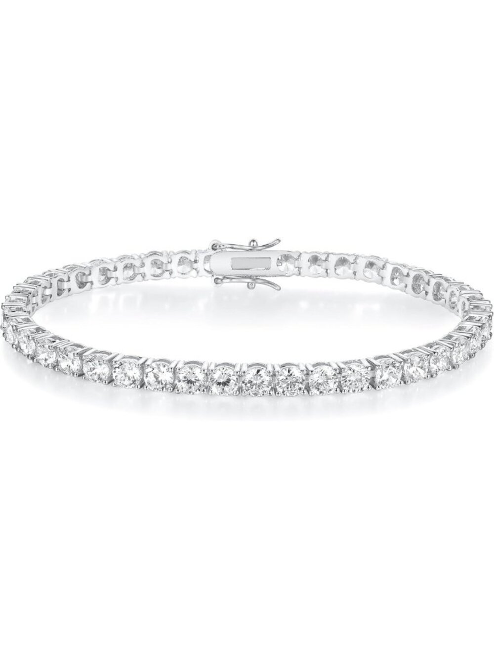 Elegant 18K Gold Plated Classic Tennis Bracelet with 3.0 Cubic Zirconia, Unisex